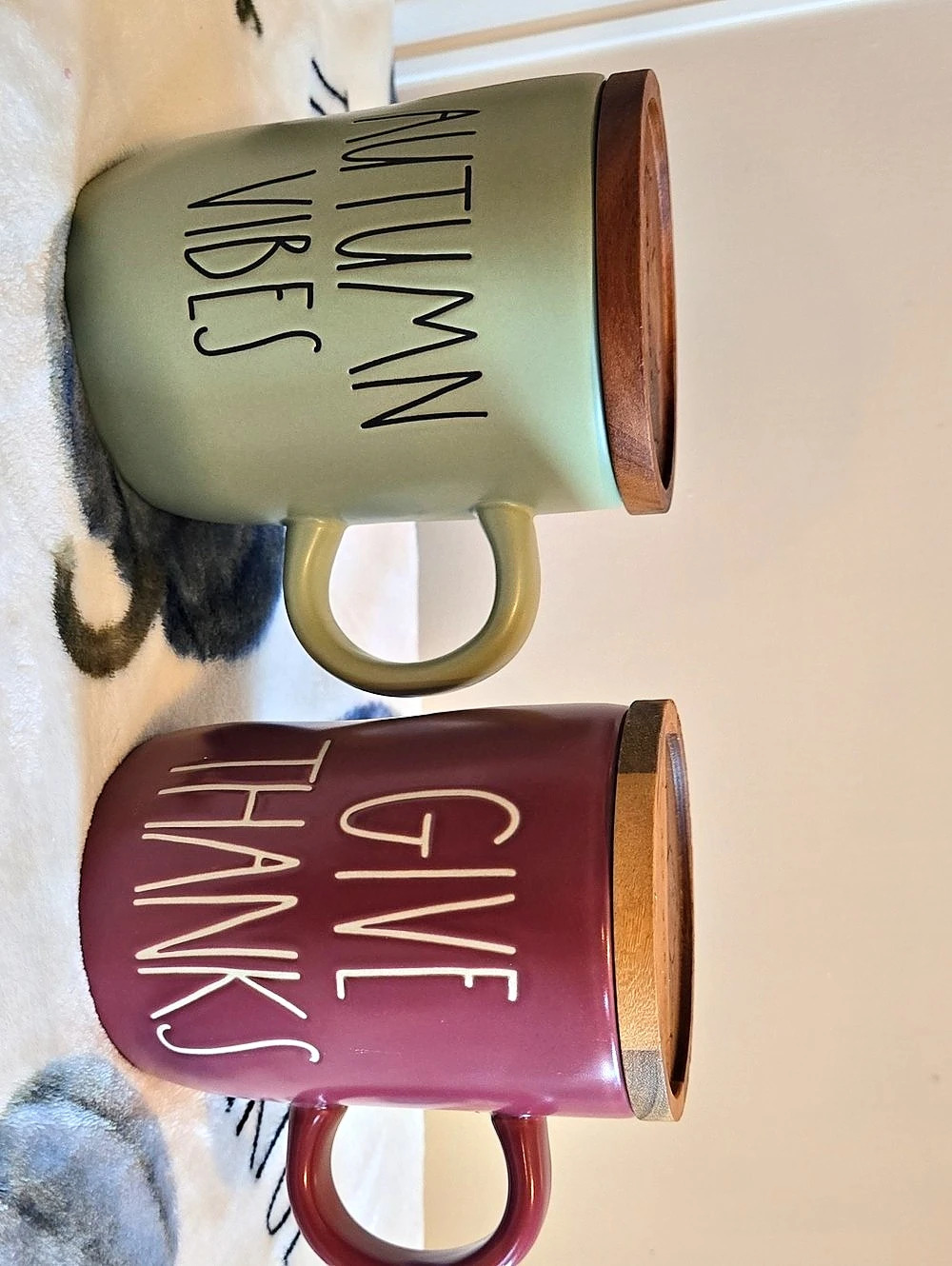Rae Dunn Artisan Collection by Magenta Mug Set Green & Red